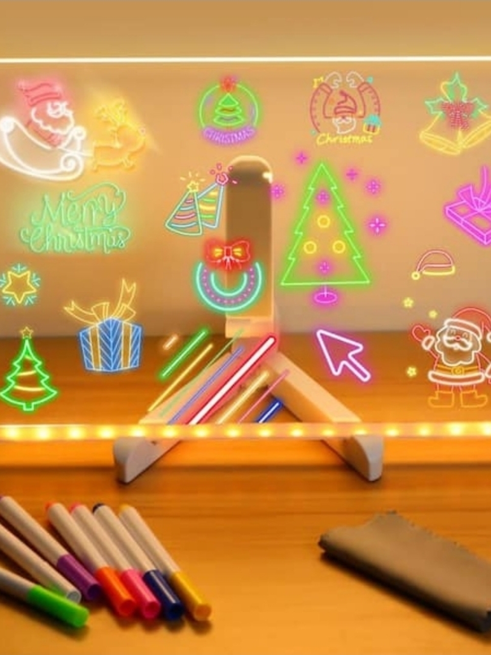LED Drawing Board with 7 Markers
